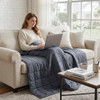 Weighted Idea Weighted Blanket (Dark Grey,80"x87",30lbs) Cooling Breathable New