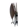 BiggerFire 35.4" MDF Round Folding Dining Table W/ Wheel B09YNP9LGW - Black New