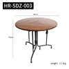 BiggerFire 35.4" MDF Round Folding Dining Table W/ Wheel B09YNP9LGW - Black New