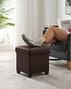 SONGMICS 15.7 Inches Storage Ottoman, Padded Folding Footrest, Chest with Lid New