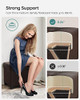 SONGMICS 15.7 Inches Storage Ottoman, Padded Folding Footrest, Chest with Lid New