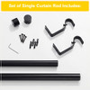 NICETOWN Adjustable Curtain Rod 1" Diameter Modern Matte Black New