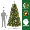 SHARECONN 7.5FT PRELIT ARTIFICIAL HINGED CHRISTMAS TREE LIGHTS 350 WARM WHITE