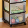 Sterilite 3 Drawer Cart 2 Pack Black New
