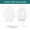 Elongated Toilet Seat, Slow Close Toilet Seat with Cover B09FX41543 - White New