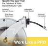 ReelWorks Industrial Retractable Grease Hose Reel - 1/4" x  50'FT, 1/4" MNPT