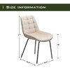 NicBex Velvet Dining Chairs Upholstered Reception Tufted Accent 2pcs - Khaki New
