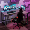 WOODYNLUX L Shaped Computer Desk - 43 Inch Home Office Desk with Shelf - Gray New