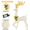 3 Piece Christmas Lighted Reindeer Decorations B0B79LM8RP New