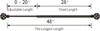ONEACH 2 PACK 28"-48" ADJUSTABLE CURTAIN ROD - WHITE