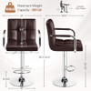 Yaheetech Bar Stools Set of 2, Swivel with Backs, Adjustable Height, Brown New