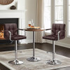 Yaheetech Bar Stools Set of 2, Swivel with Backs, Adjustable Height, Brown New