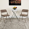 Flash Furniture Hercules Metal Folding Chair, Beige, 4-Pack B004EZD86K - NEW New