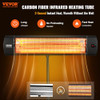 VEVOR INFRARED HEATER, 1500W, 3 SPEEDS & TIMER, 34"L, T13-GR15VDL - BLACK