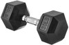 AMAZON BASICS RUBBER HEX DUMBBELL HAND WEIGHT 30LB HEX SHAPED - BLACK New