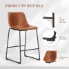 NEWBULIG 26 INCH COUNTER HEIGHT BAR STOOLS SET OF 2 - BROWN New