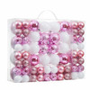 87-Pack Christmas Ball Ornaments Set Tree Decorations B0CCCG4BHT - Pink/White New