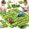 Beby Buty 48PCS Puzzle Race Track Car Set Toddlers Kids Boys Toddler Toys
