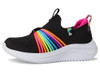 SKETCHERS SKECHERS KIDS GIRLS ULTRA FLEX 3.0 SNEAKER, BLACK/MULTI, SIZE 4.5