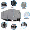 XGEAR Thick 6-Ply Top 24'-27'Travel Trailer RV Cover Windproof Ripstop New