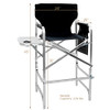 TRADEMARK INNOVATIONS DIRECTOR'S CHAIR, ALUMINUM, BLACK - BLACK