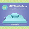 Bean Products Round Zafu & Zabuton Yoga Meditation Cushions- Hemp Blueberry New