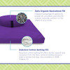 Bean Products Round Zafu & Zabuton Yoga Meditation Cushions- Hemp Blueberry New
