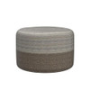 S&L HOMES POUF OTTOMAN 100% JUTE BRAIDED FOOTREST IVORY 18"x18"x12"