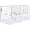 Yaheetech Stackable Divided Breeder Bird Cage Parakeet Cage B09NNHTTLL - White New