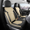 Freesoo Full Set Leather Seat Covers - Automotives Universal Fit - Black Grey