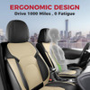 Freesoo Full Set Leather Seat Covers - Automotives Universal Fit - Black Grey