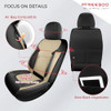 Freesoo Full Set Leather Seat Covers - Automotives Universal Fit - Black Grey