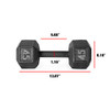 CAP Barbell Cast Iron Hex Dumbbell, Black, 25 lb New
