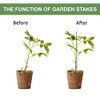 Tingyuan Garden Stakes 25 Pack Tomato Stakes Plant Sticks with 100 Ties (36") New