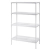 Muscle Rack PWS301447-4W Steel Wire Shelving 4 Adjustable Shelves - White New