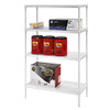 Muscle Rack PWS301447-4W Steel Wire Shelving 4 Adjustable Shelves - White New