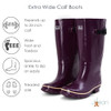 Jileon Extra Wide Calf Rain Boots