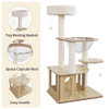 Sthdofrpaits Cat Tree, Modern Cat Tower for Indoor Cats - B0CCNRXFSB - Brown New
