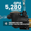 XtremepowerUS 1.5HP in-Ground Pool Pump 5280GPH Dual Speed 1.5 NPT 220V - Black