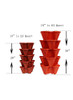 Mr. Stacky 18" Large Stackable Planters Terra-Cotta Out Door Garden Vertical New