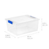 IRIS USA 11 QT Clear Plastic Storage Clip Box 4-Pack 554412 Black New