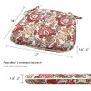 Magpie Fabrics Outdoor/Indoor 17"x16"x2" Chair Cushions with Ties mod Bot Orange New