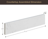 NTQ ETYI 21 IN. ENGINEERED STONE VANITY SIDESPLASH - CARRARA WHITE