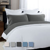 BRIARWOOD HOME HEATHERED JERSEY 100% COTTON 3 PIECE TWIN BED SHEET SET - GREY New