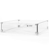 Barton 24" x 24" inch Fire Pit Wind Guard Tempered Glass 8mm Wind Guard New