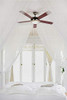 Design House 154336 Eastport 2 Light Ceiling Fan 52", Satin Nickel New