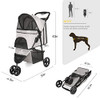 Timati Dog Stroller 3 Wheels Pet Stroller Foldable Dog Cat Carrier B0BQM68R3S New