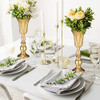 20 Pieces Wedding Flower Trumpet Vases Gold Metal Centerpieces Tall Vases New