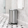 simplehuman 6 Liter / 1.6 Gallon Semi-Round Bathroom Step Trash Can, B001F4UMP8 New