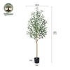 DR.PLANZEN ARTIFICIAL OLIVE TREE 5 FT TALL FAUX FLOOR PLANT IN BLACK POT - OLIVE